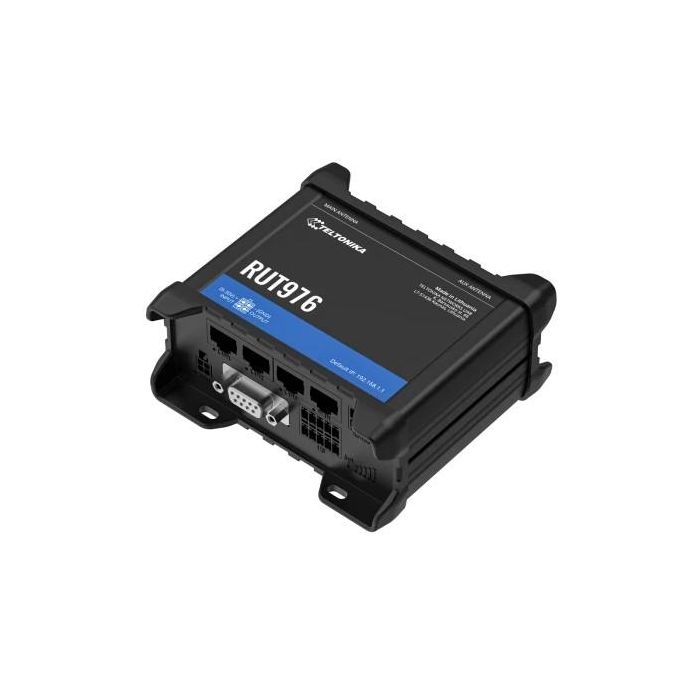 Teltonika RUT976 Router Red Móvil 5G Redcap Industrial Gigabit Ethernet Negro Montaje en pared/carril DIN con WiFi y Doble SIM 3 Teltonika RUT976 Router Red Móvil 5G Redcap Industrial Gigabit Ethernet Negro Montaje en pared/carril DIN con WiFi y Doble SIM 3