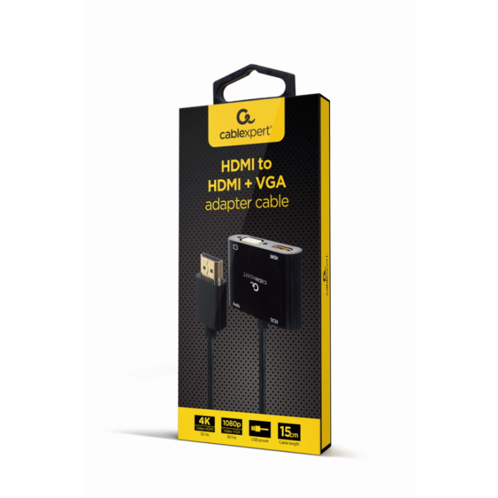 Gembird A-HDMIM-HDMIFVGAF-01 tarjeta y adaptador de interfaz HDMI, VGA Gembird A-HDMIM-HDMIFVGAF-01 tarjeta y adaptador de interfaz HDMI, VGA