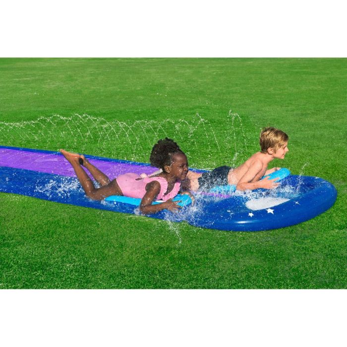 Bestway Pista Deslizante con Rampa de Salto Doble 488x138 cm +3 Años Jardin 52364 2