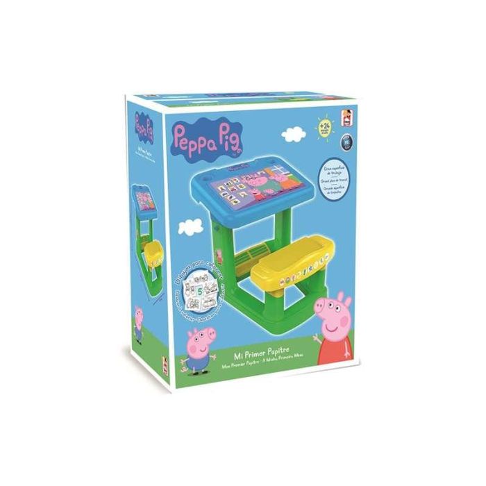 Pupitre con banco peppa pig 57x73x49 cm incluye 5 laminas 6 Pupitre con banco peppa pig 57x73x49 cm incluye 5 laminas 6