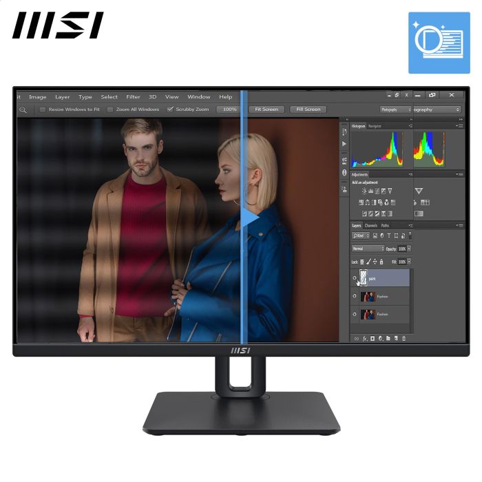 MSI PRO MP245PG Monitor 24" IPS FHD 100Hz 4ms HDMI/DP Pivot Antirreflectante Flicker Free Low Blue Light Negr 17 MSI PRO MP245PG Monitor 24" IPS FHD 100Hz 4ms HDMI/DP Pivot Antirreflectante Flicker Free Low Blue Light Negr 17