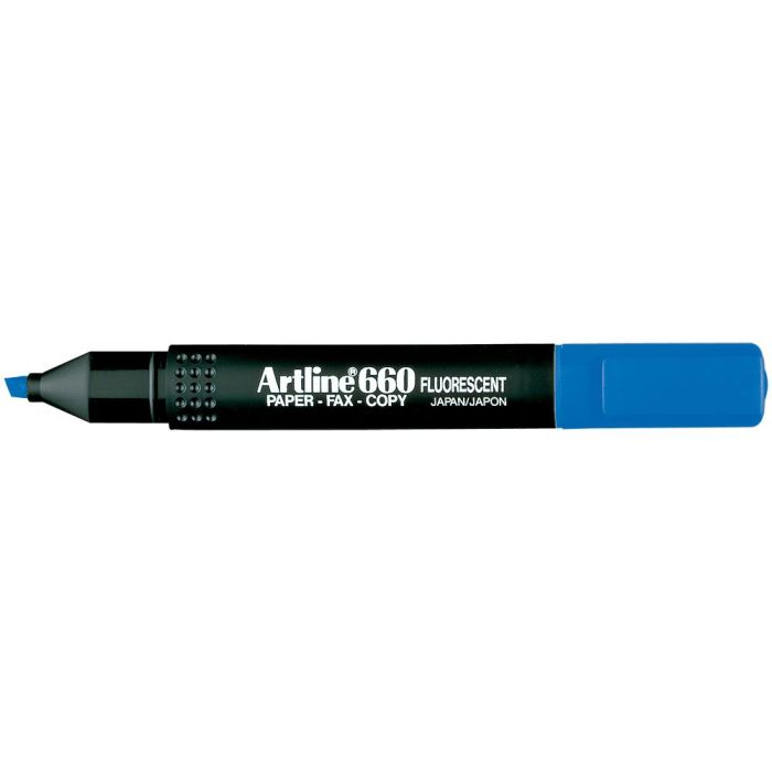 Rotulador Artline Fluorescente Ek-660 Azul Punta Biselada 12 unidades 1