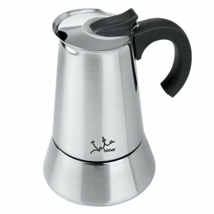 Cafetera Italiana JATA Plateado Metal Acero Inoxidable 6 Tazas