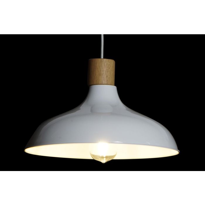 DKD Home Decor Lámpara de Techo Urban Blanco Marron Metal Pino 35.5 x 21 x 35.5 cm 1