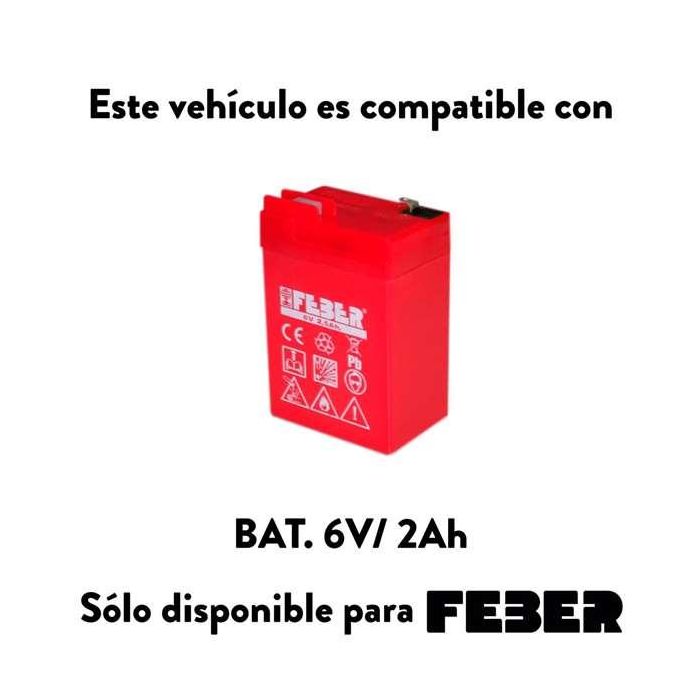 Feber Quad Racy Bateria 6V 67x41x45 cm 6 Feber Quad Racy Bateria 6V 67x41x45 cm 6