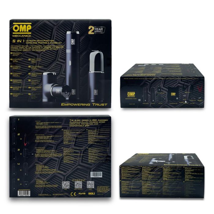 Omp Meccanica 5 En 1 Kit Portátil Multi-Función Arrancador, Compresor De Aire, Aspiradora, Linterna Y Power Bank Con Estuche OMPS19200001 3 Omp Meccanica 5 En 1 Kit Portátil Multi-Función Arrancador, Compresor De Aire, Aspiradora, Linterna Y Power Bank Con Estuche OMPS19200001 3