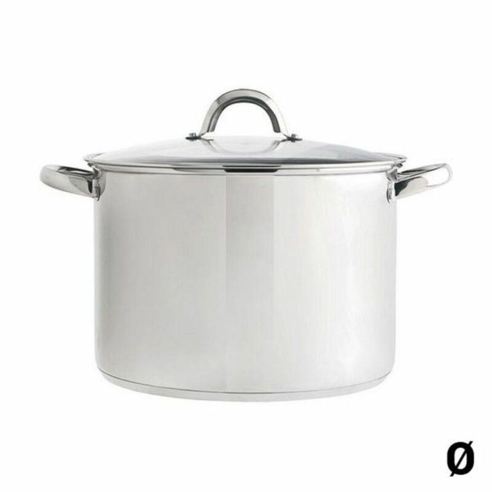 Olla con Tapa de Cristal Quid Metal Acero 0 Olla con Tapa de Cristal Quid Metal Acero 0