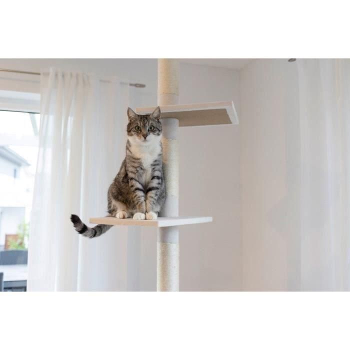 KERBL - Árbol para gatos FERDI - 38 x 38 x 240 a 260 cm - Blanco - Sisal 2 KERBL - Árbol para gatos FERDI - 38 x 38 x 240 a 260 cm - Blanco - Sisal 2