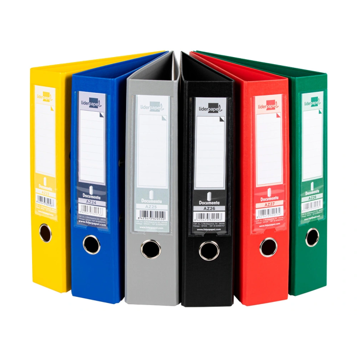 Liderpapel Archivador de palanca A4 Documenta Classic forrado PVC con Rado lomo 75 mm colores surtidos 3