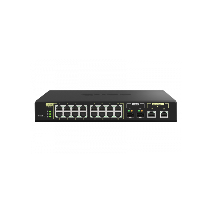 QNAP QSW-M2116P-2T2S switch Gestionado L2 Energía sobre Ethernet (PoE) Negro QNAP QSW-M2116P-2T2S switch Gestionado L2 Energía sobre Ethernet (PoE) Negro