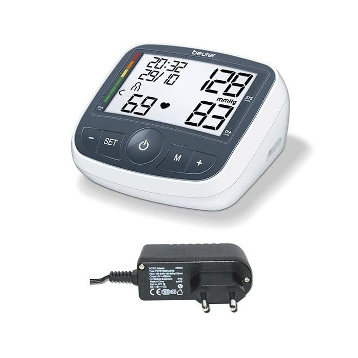 Beurer BM-40 Tensiómetro de Brazo con Pantalla Grande y Adaptador, Clínicamente Probado ESH 0 Beurer BM-40 Tensiómetro de Brazo con Pantalla Grande y Adaptador, Clínicamente Probado ESH 0