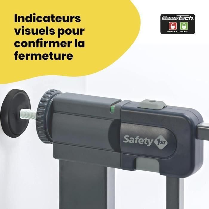 SEGURIDAD 1º Barrera de seguridad para niños Easy Close - Metal - Negro 5