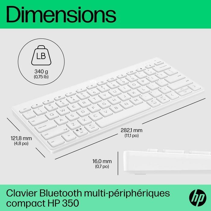 HP 350 Compact Multi-Device Bluetooth Keyboard 14 HP 350 Compact Multi-Device Bluetooth Keyboard 14
