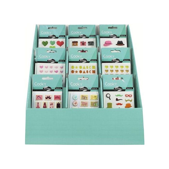 Stickers Maildor Cooky Eventos Expositor De 90