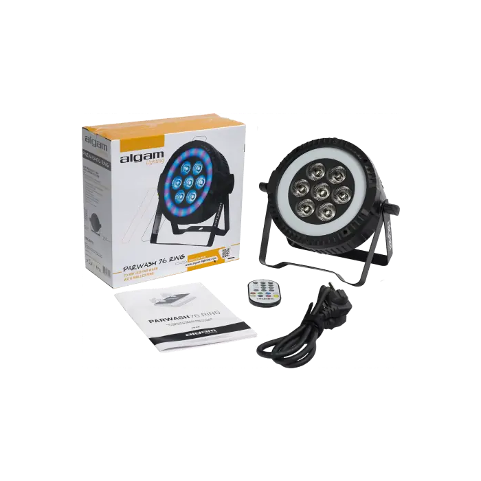 Algamlight PARWASH76-RING Par Led 7x6W RGBW + Anillo Led Efectos de Color 4