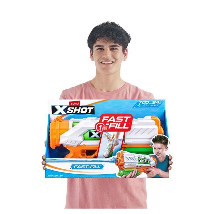 ZURU AUC1722591275747 Pistola de Agua X-SHOT Medium Fast-Fill Llenado en 1 Segundo 700ml Alcance 9m 1