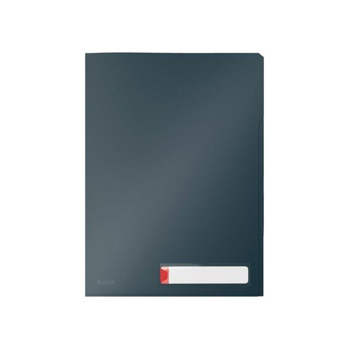 Dosier Angulo Recto Leitz Cosy Pp Reciclable Semi Opaco A4 Con Pestañas Gris Pack De 3