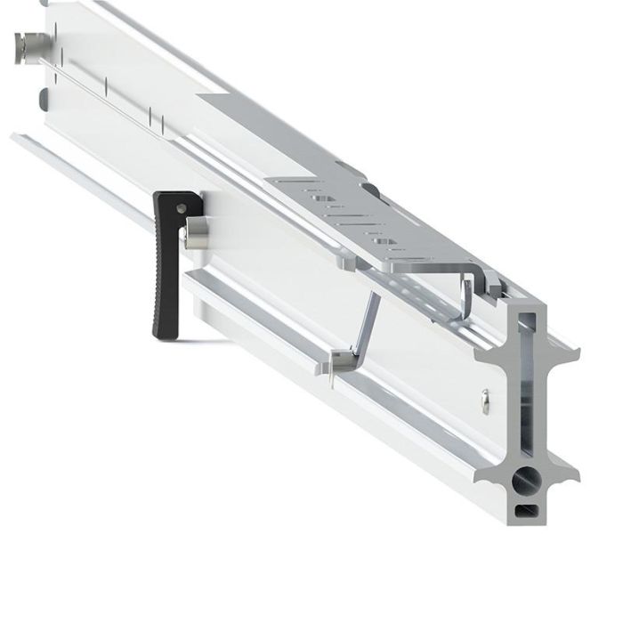 POTTKER H47 800 Guía Frontslide Lift Basic Aluminio para Mesa Extensible, Elevación Automática, Tableros 19mm, 90Kg