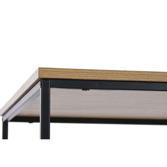 DKD Home Decor Mesa Centro Urban de Metal y MDF Natural Negro Desmontable 110x60x44.5 cm 4