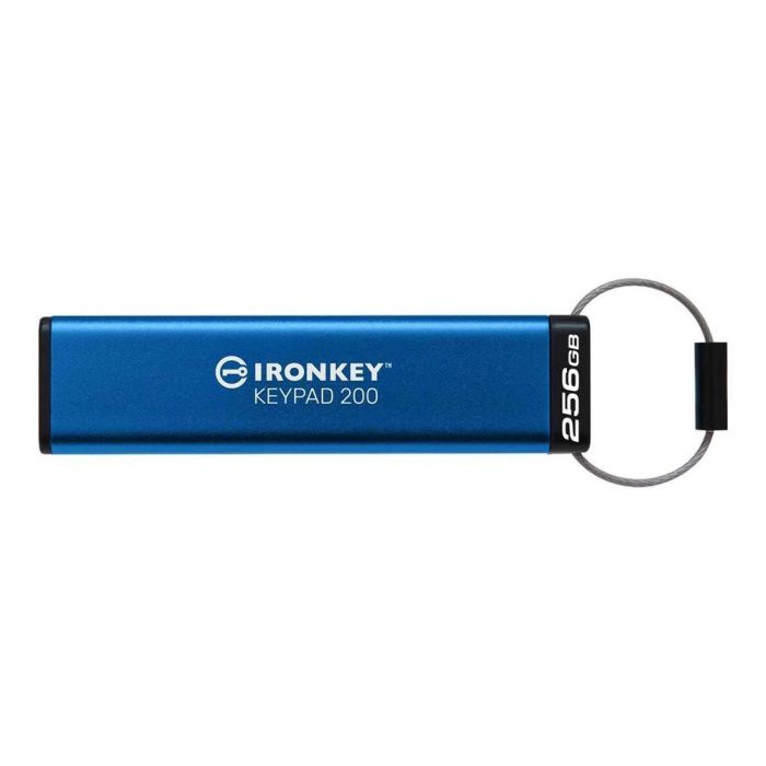 Kingston IronKey Keypad 200 USB-Stick 256GB, FIPS 140-3 Cifrado AES-256, 145 MB/s, Resistente al Agua y Polvo IP68