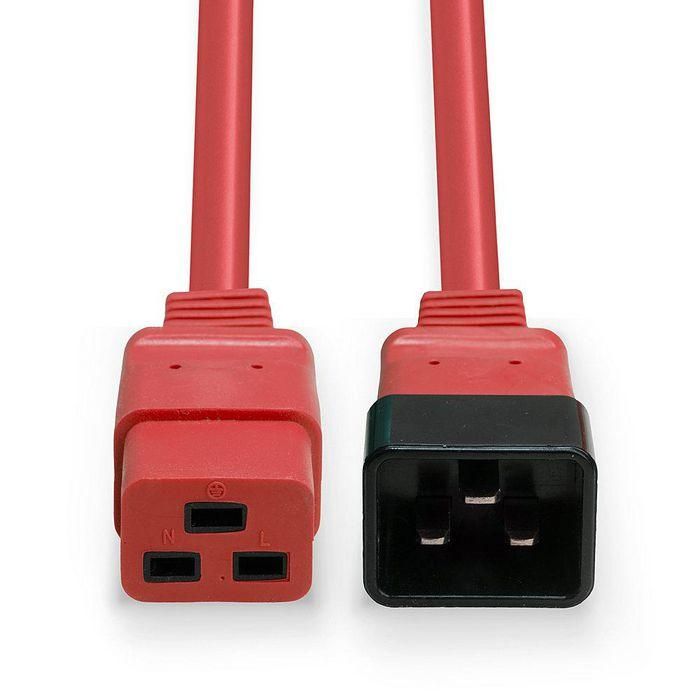 Lindy 3m IEC C19 to C20 Extension Cable, Red 3 Lindy 3m IEC C19 to C20 Extension Cable, Red 3