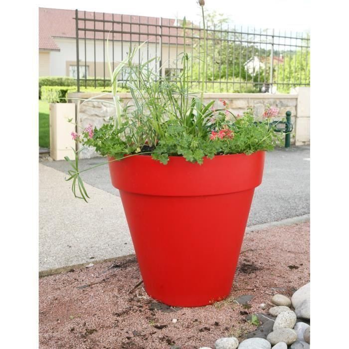 Maceta RIVIERA Soleilla - Redonda - Ø 49 x 44.8 cm - Rojo 1 Maceta RIVIERA Soleilla - Redonda - Ø 49 x 44.8 cm - Rojo 1