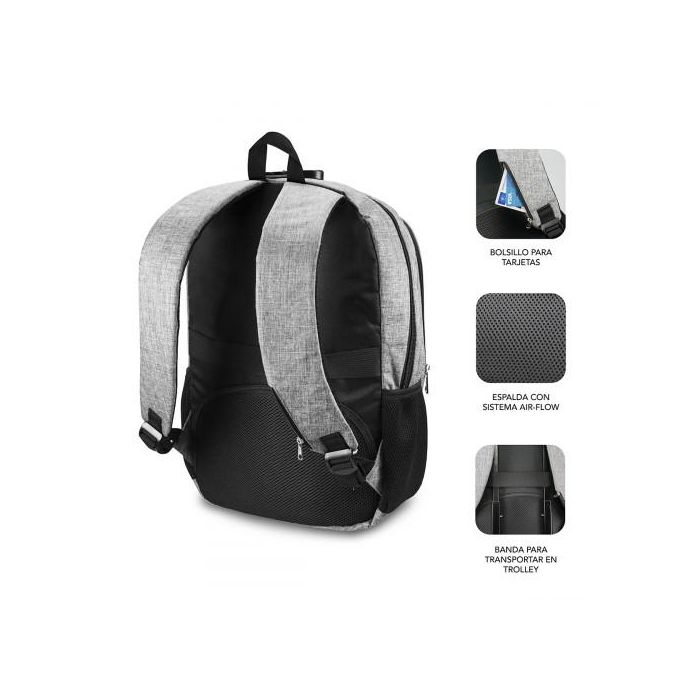 SUBBLIM Mochila Portatil Urban Lock Backpack 16" Grey 2 SUBBLIM Mochila Portatil Urban Lock Backpack 16" Grey 2