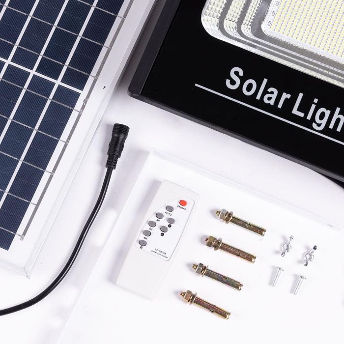 Proyector LED Solar 150W 6500K Panel: 6V/15W Batería: 3,2V/10000MaH Control Remoto [HO-SOLARFL-150W-01] 5