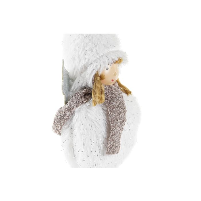 DKD Home Decor Decoración Colgante Navidad Tradicional Figura Niña Poliéster Blanco Gris 5x13x9 cm (12 Unidades) 2 DKD Home Decor Decoración Colgante Navidad Tradicional Figura Niña Poliéster Blanco Gris 5x13x9 cm (12 Unidades) 2