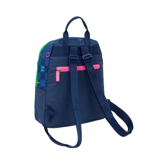 Mochila Benetton Damero Azul marino 25 x 30 x 13 cm 1