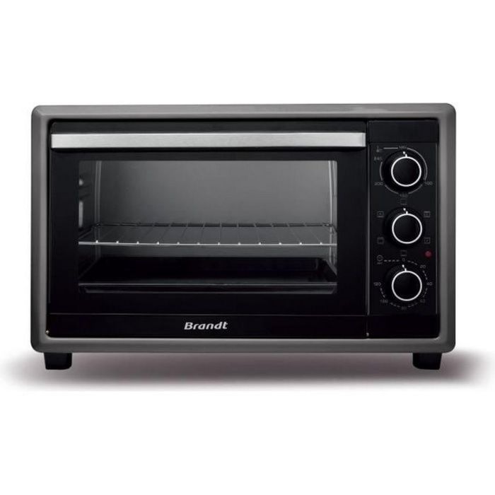 Brandt Mini Horno FC21MUB 21L Convección Natural Multifunción Calor Circulante Parrilla Doble Vidrio Cavidad Antiadherente