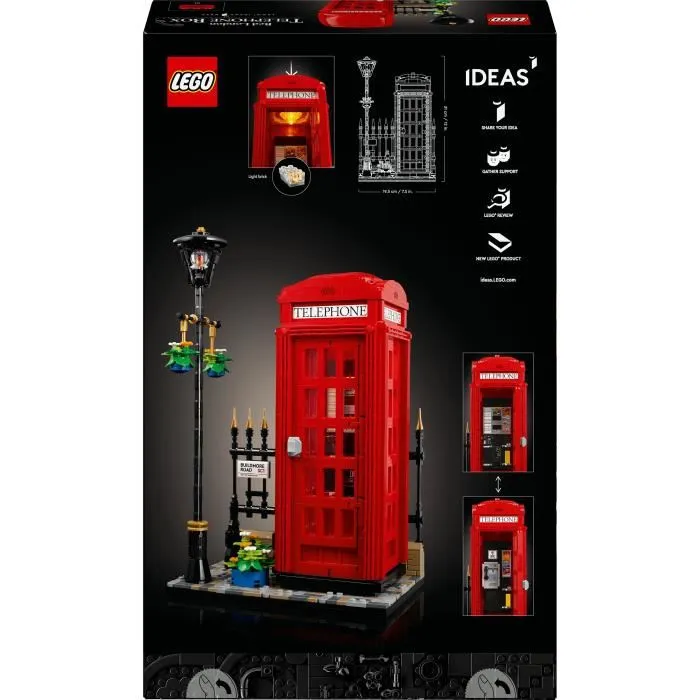 LEGO 21347 Cabina Telefónica de Londres - Decoración del hogar para anglófilos | Set de Construcción para Adultos 5
