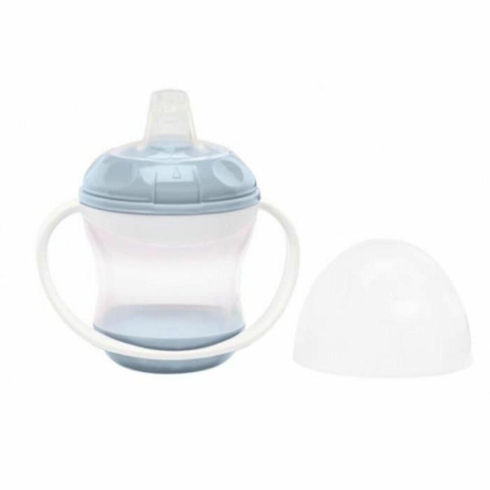 Thermobaby Vaso antigoteo con tapa, diseño Flor azul