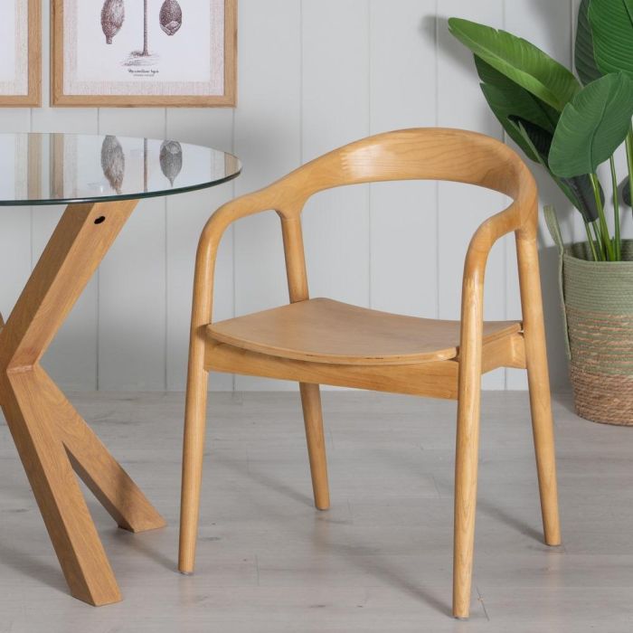 Silla Natural Madera de Olmo Salón 55 X 60 X 77 cm