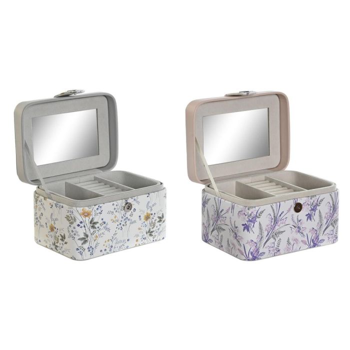 Joyero Tradicional DKD Home Decor Lila Blanco 12 x 10 x 17 cm (2 Unidades) 1 Joyero Tradicional DKD Home Decor Lila Blanco 12 x 10 x 17 cm (2 Unidades) 1