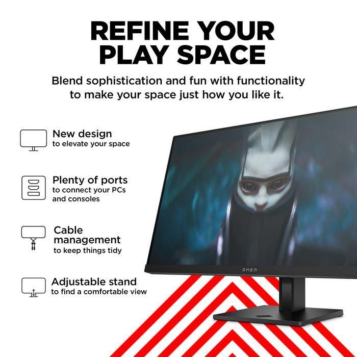 HP OMEN 24 Monitor Gaming 23.8 pulgadas FHD 165Hz para Juegos de Alto Rendimiento, Colores Vibrantes y Diseño Elegante 8 HP OMEN 24 Monitor Gaming 23.8 pulgadas FHD 165Hz para Juegos de Alto Rendimiento, Colores Vibrantes y Diseño Elegante 8