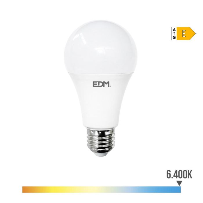 Bombilla standard led e27 24w 2700lm 6400k luz fria ø7x13,6cm edm