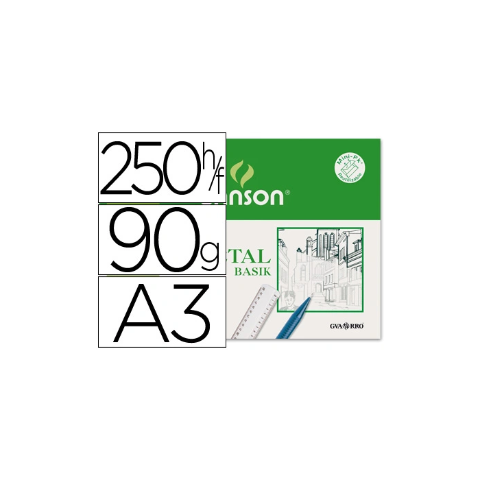 Canson Caja de Láminas Vegetal Basik 250 Hojas 90 gr 29,7x42 cm 0 Canson Caja de Láminas Vegetal Basik 250 Hojas 90 gr 29,7x42 cm 0