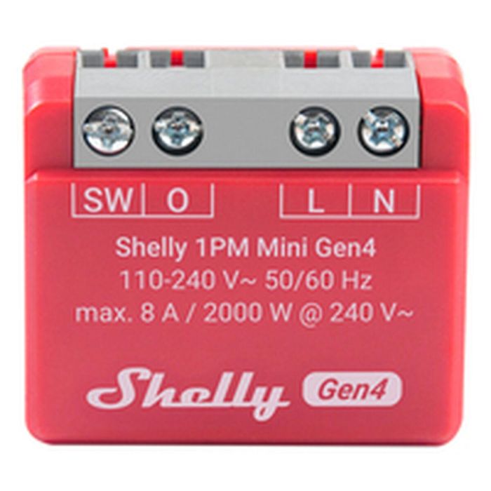 Shelly Relais 1PM Mini Gen4 WLAN BT Matter Zigbee Messfunktion max 8A 1 Kanal Unterputz 20