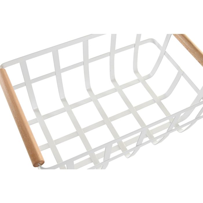 DKD Home Decor Yamazaki 22 Cesta de Almacenaje Basicos Blanco Natural, Fabricada en Metal y Madera de Pino, Medidas 22x15.5x36 cm 2 DKD Home Decor Yamazaki 22 Cesta de Almacenaje Basicos Blanco Natural, Fabricada en Metal y Madera de Pino, Medidas 22x15.5x36 cm 2