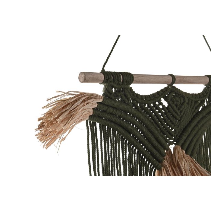 DKD Home Decor Decoracion Colgante Balines Verde Natural 3 x 75 x 45 cm (2 Unidades) 1