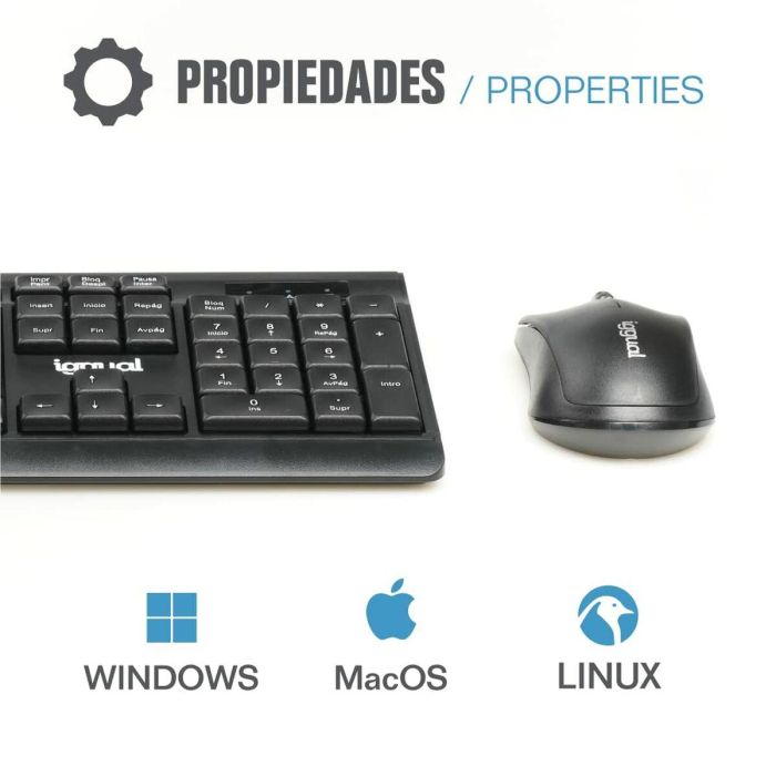 Teclado y Ratón Inalámbrico iggual WMK-Business 3 Teclado y Ratón Inalámbrico iggual WMK-Business 3