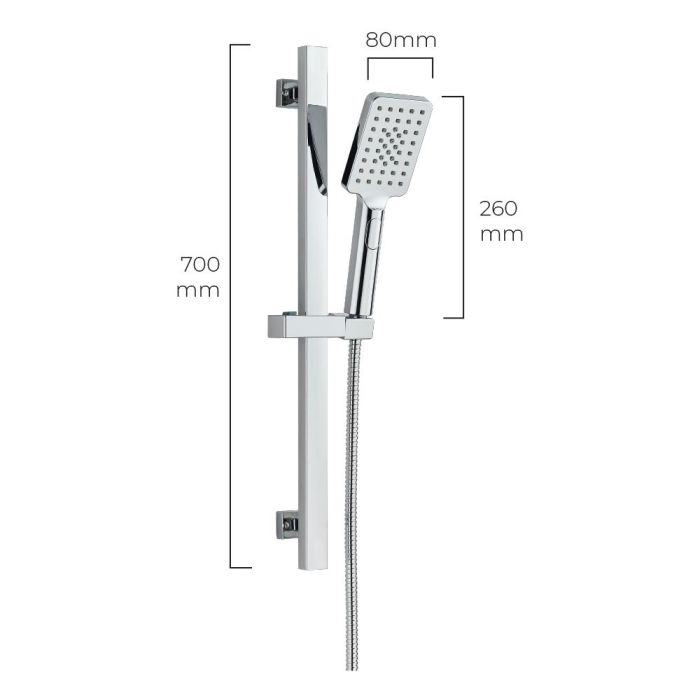 Columna de Ducha EDM 01149 Altea Acero Inoxidable Cromado 1