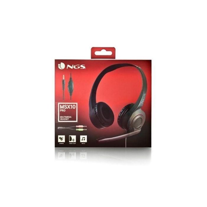 NGS MSX10PRO Auriculares estéreo supraurales con Micrófono ajustable, Jack 3.5mm, control de volumen, para PC/Consolas PS/Xbox, Negros 4 NGS MSX10PRO Auriculares estéreo supraurales con Micrófono ajustable, Jack 3.5mm, control de volumen, para PC/Consolas PS/Xbox, Negros 4