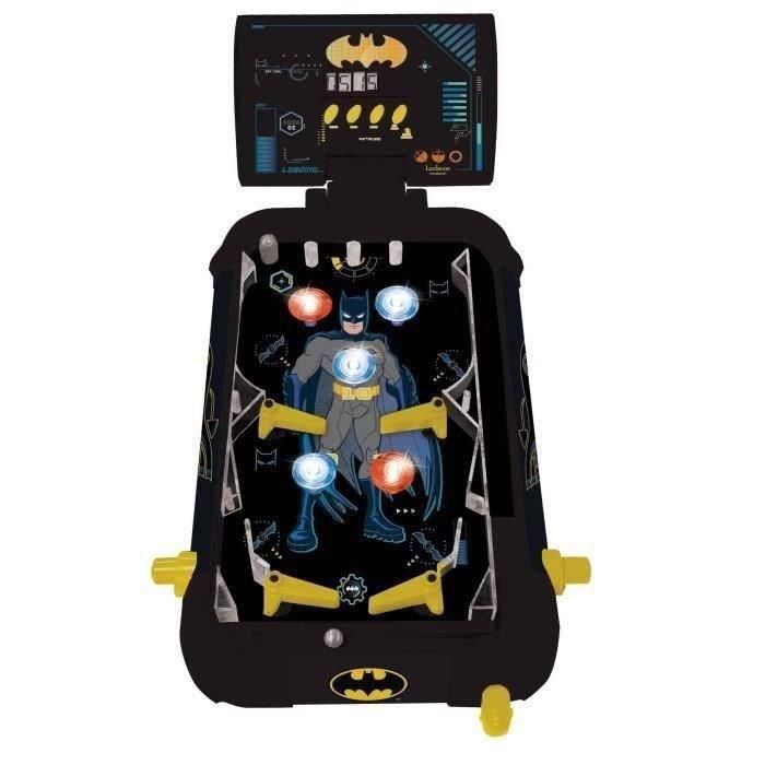 Lexibook Máquina de Pinball Electrónica Batman con Luz y Sonido, Pantalla LCD, 4 Flippers y 5 Obstáculos Iluminados para Niños +5 Años 0 Lexibook Máquina de Pinball Electrónica Batman con Luz y Sonido, Pantalla LCD, 4 Flippers y 5 Obstáculos Iluminados para Niños +5 Años 0