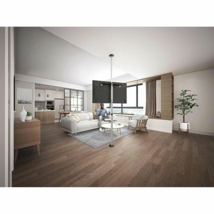 Equip Soporte TV Suelo a Techo 650621 | Carga 30kg VESA 600x400 | Giro 360º | Altura Ajustable con Estante | Sin Taladro 1 Equip Soporte TV Suelo a Techo 650621 | Carga 30kg VESA 600x400 | Giro 360º | Altura Ajustable con Estante | Sin Taladro 1