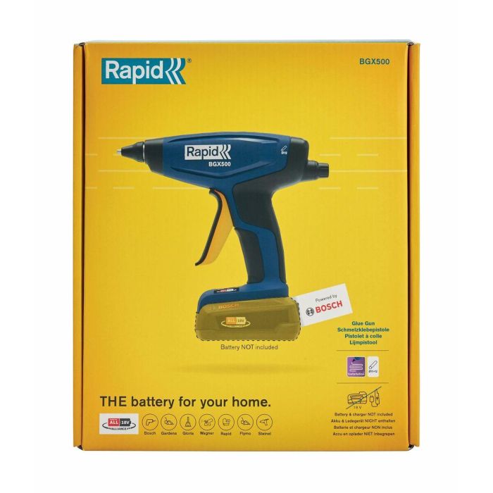 Rapid RAP4051661037788 Pistola de pegamento a batería 18V, 900 g/h, BGX500 (cuerpo solo, sin batería) 5 Rapid RAP4051661037788 Pistola de pegamento a batería 18V, 900 g/h, BGX500 (cuerpo solo, sin batería) 5