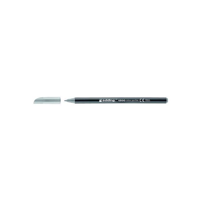 Rotulador Fibra Edding 1200 Pastel Gris Plata 10 unidades