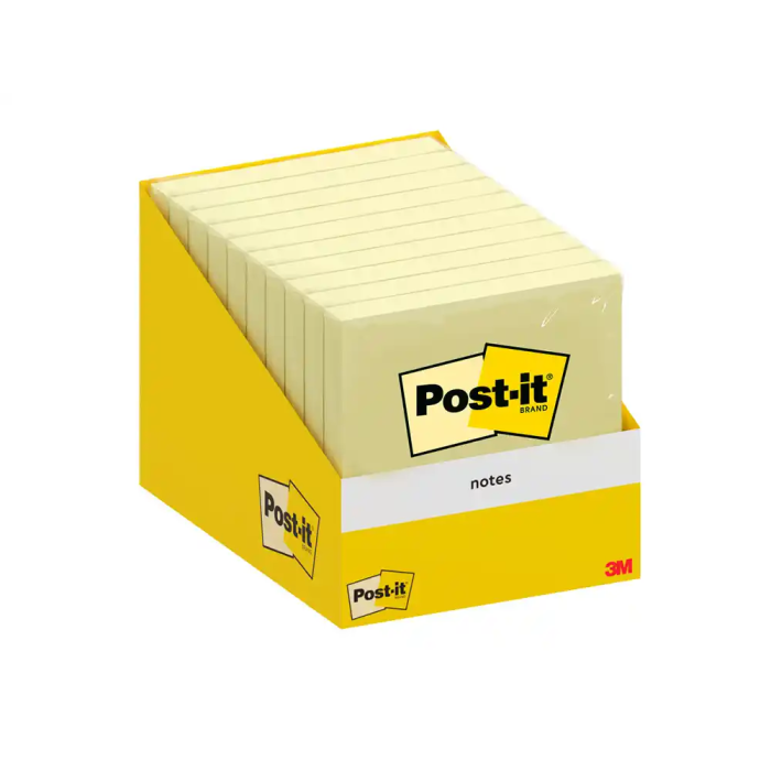 Post-It Bloc Notas 6820-CY-W10 Canary Yellow 76x76 mm Paquete Cartón 10 Ud 1