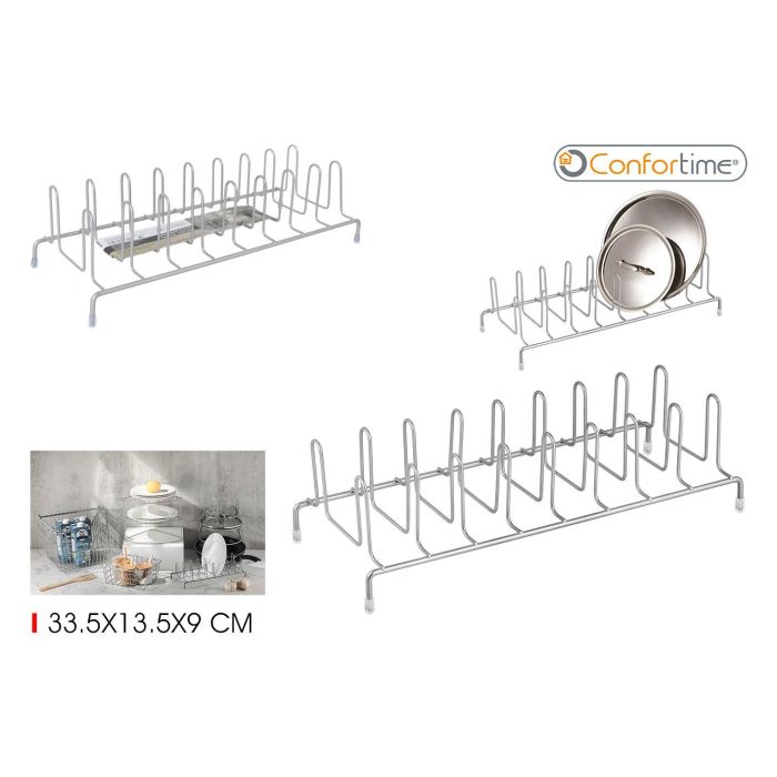 Organizador de tapas de cocina GREY 33.5 cm - Confortime (12 Unidades) Organizador de tapas de cocina GREY 33.5 cm - Confortime (12 Unidades)